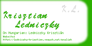 krisztian ledniczky business card